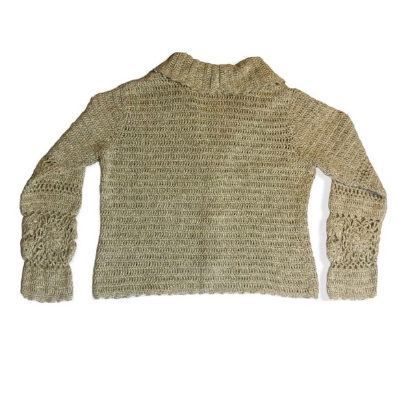 J Jill Linen Cotton Crochet Sweater. Size tag is missing. Estimated Size XL - Picture 5 of 7